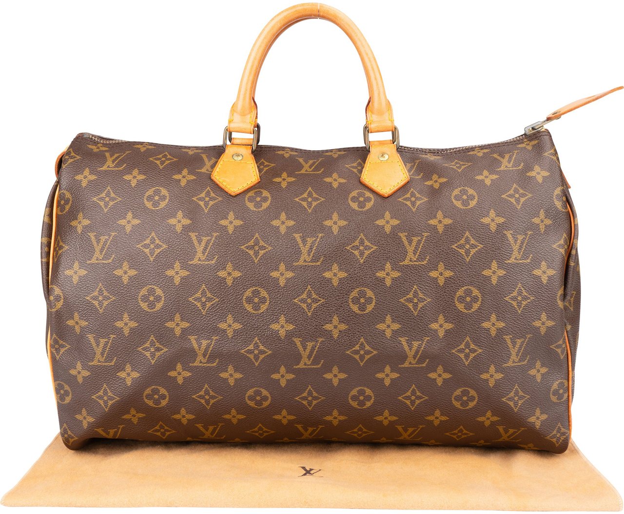 Louis Vuitton Louis Vuitton Canvas Monogram Speedy 40 Handbag Bruin