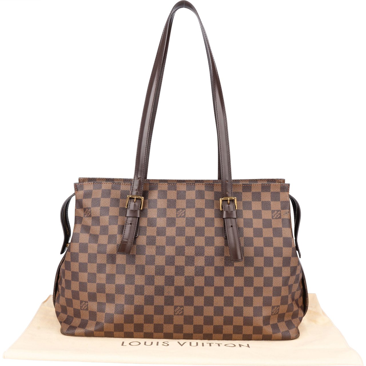 Louis Vuitton Louis Vuitton Damier Ebene Monogram Chelsea Handbag Bruin