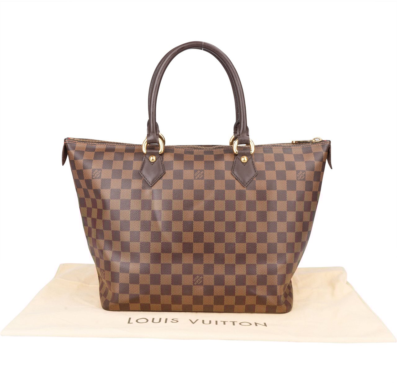 Louis Vuitton Louis Vuitton Damier Ebene Monogram Saleya MM Handbag Bruin