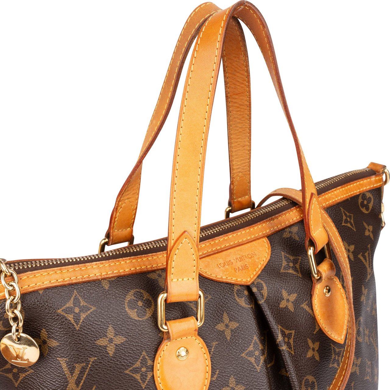 Louis Vuitton Louis Vuitton Canvas Monogram Palermo PM Handbag Bruin