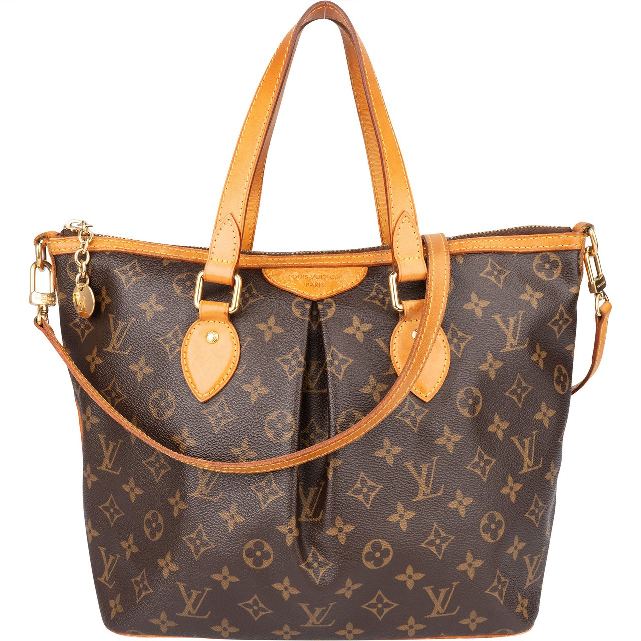 Louis Vuitton Louis Vuitton Canvas Monogram Palermo PM Handbag Bruin