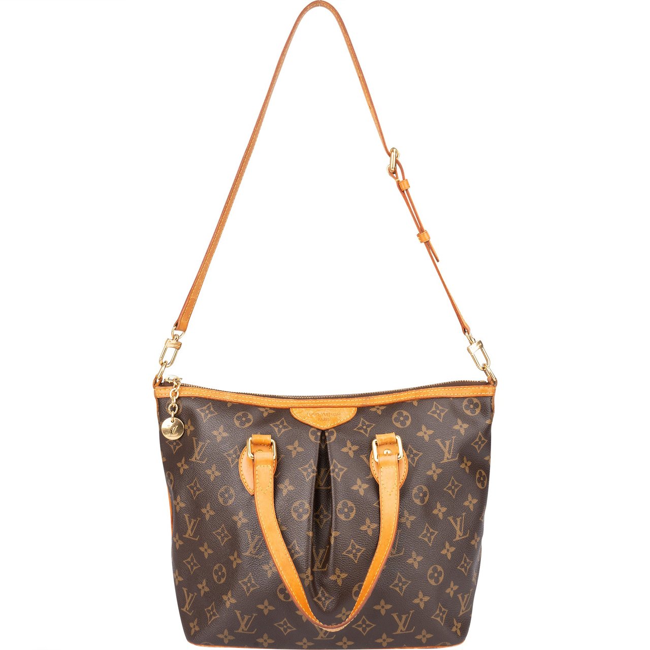 Louis Vuitton Louis Vuitton Canvas Monogram Palermo PM Handbag Bruin