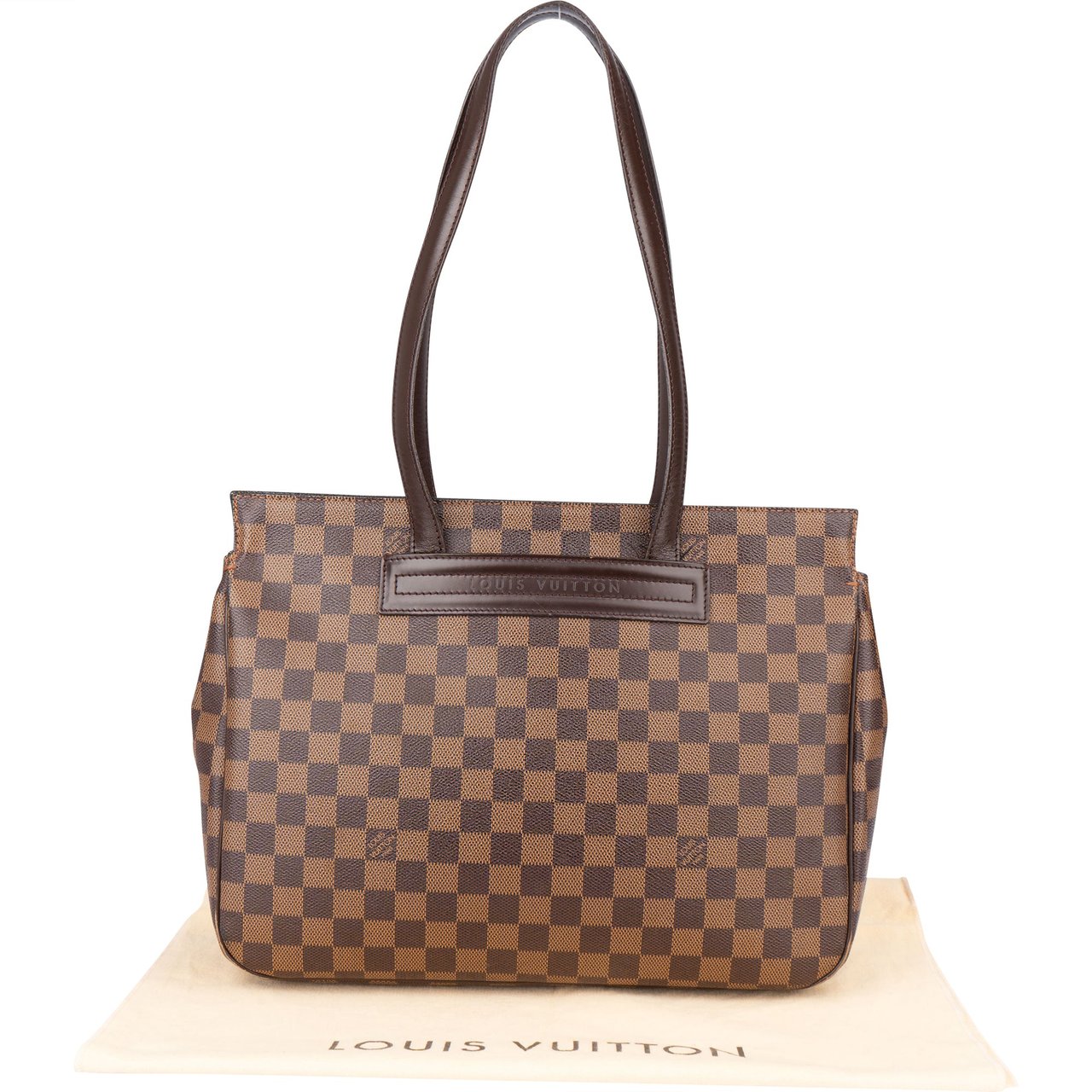 Louis Vuitton Damier Ebene Monogram Parioli PM Shoulder Bag Bruin