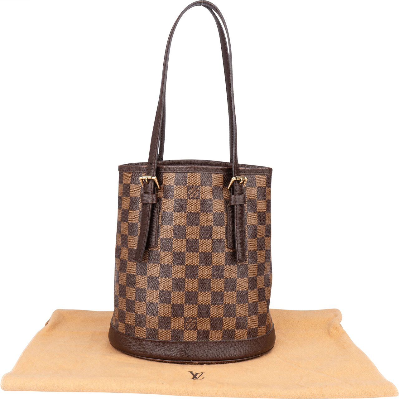 Louis Vuitton Louis Vuitton Canvas Monogram Bucket PM Handbag Bruin