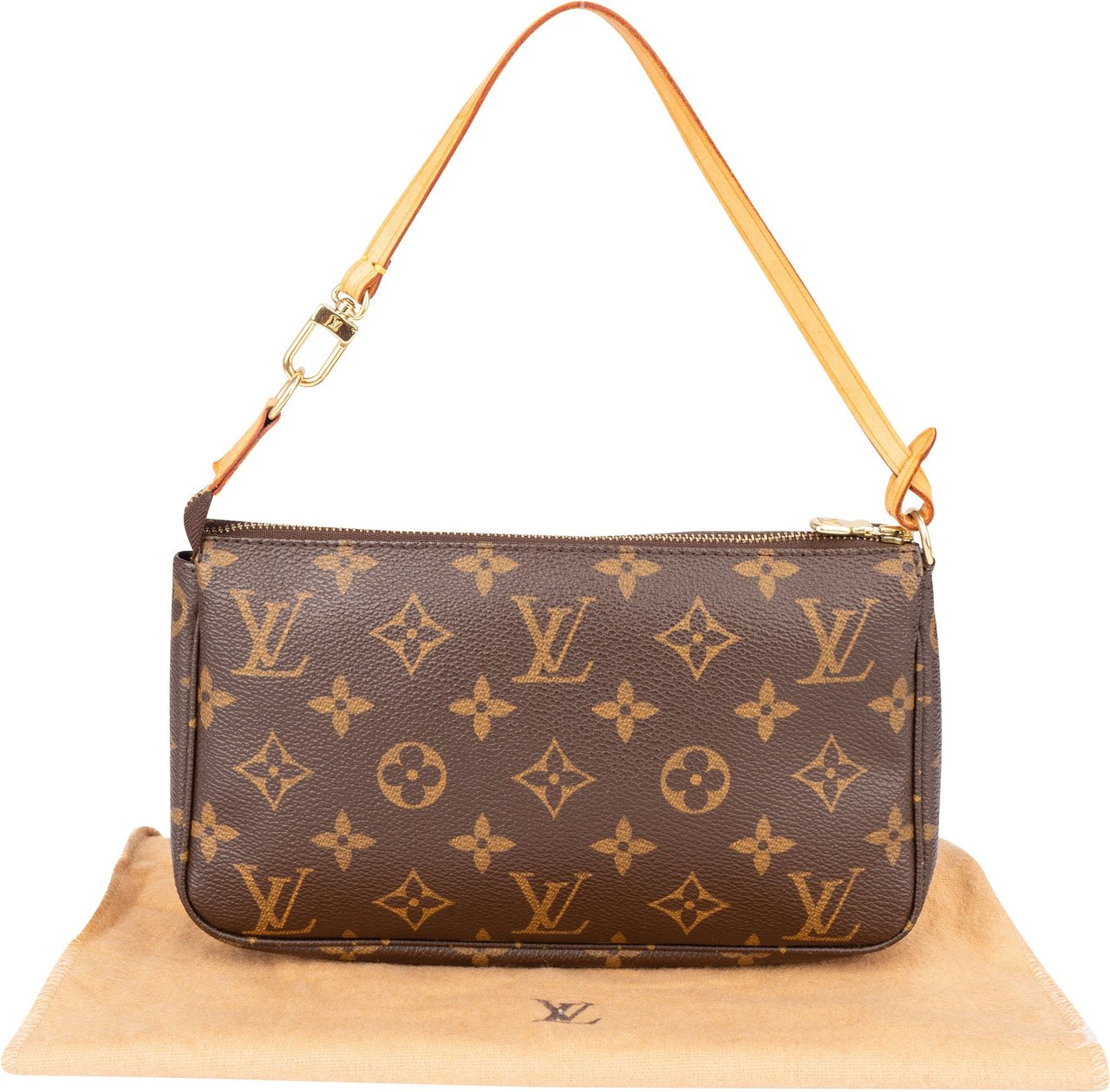Louis Vuitton Louis Vuitton Canvas Monogram Pochette Accessoire Handbag Bruin