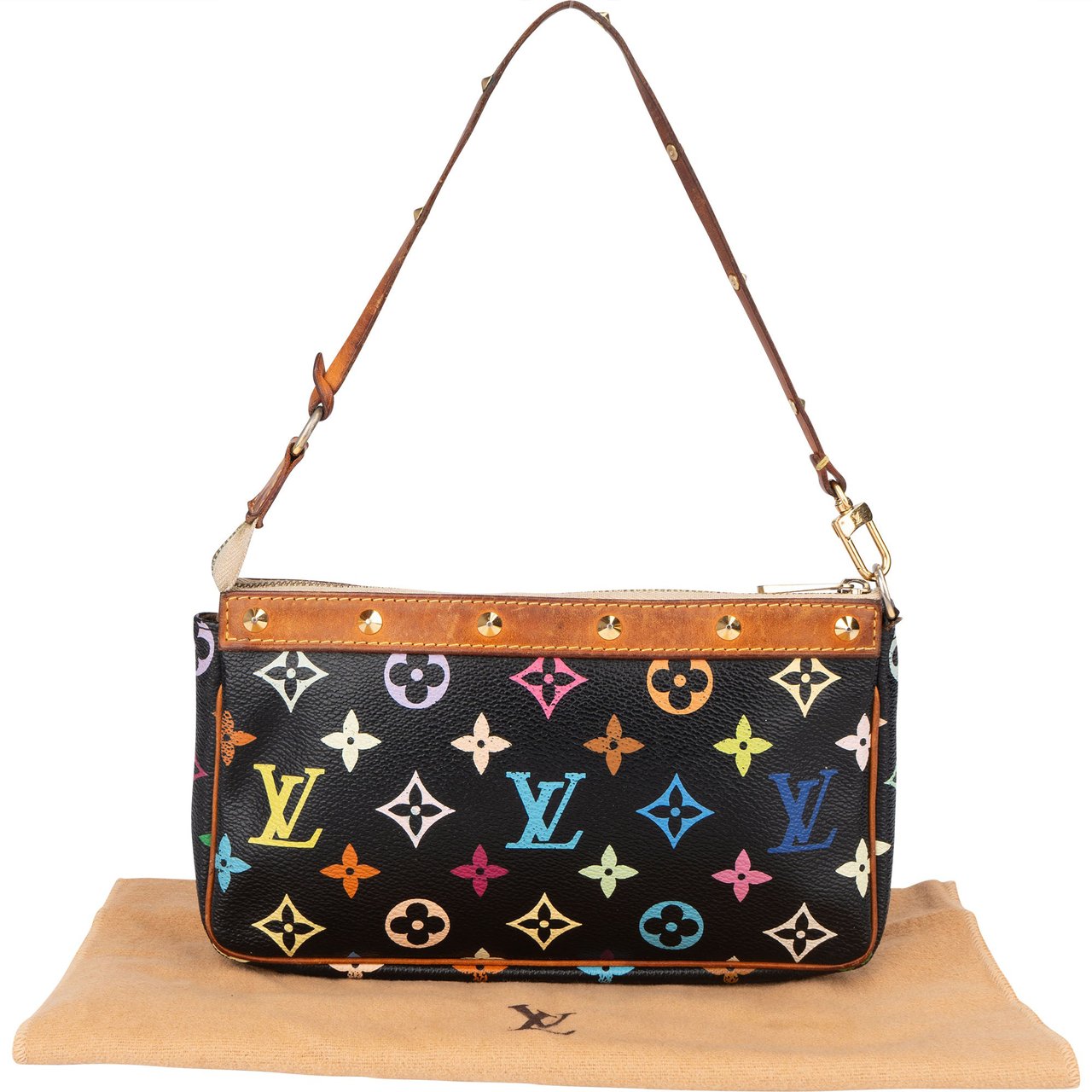 Louis Vuitton Louis Vuitton Murakami Multicolor Pochette Accessoire Handbag Bruin