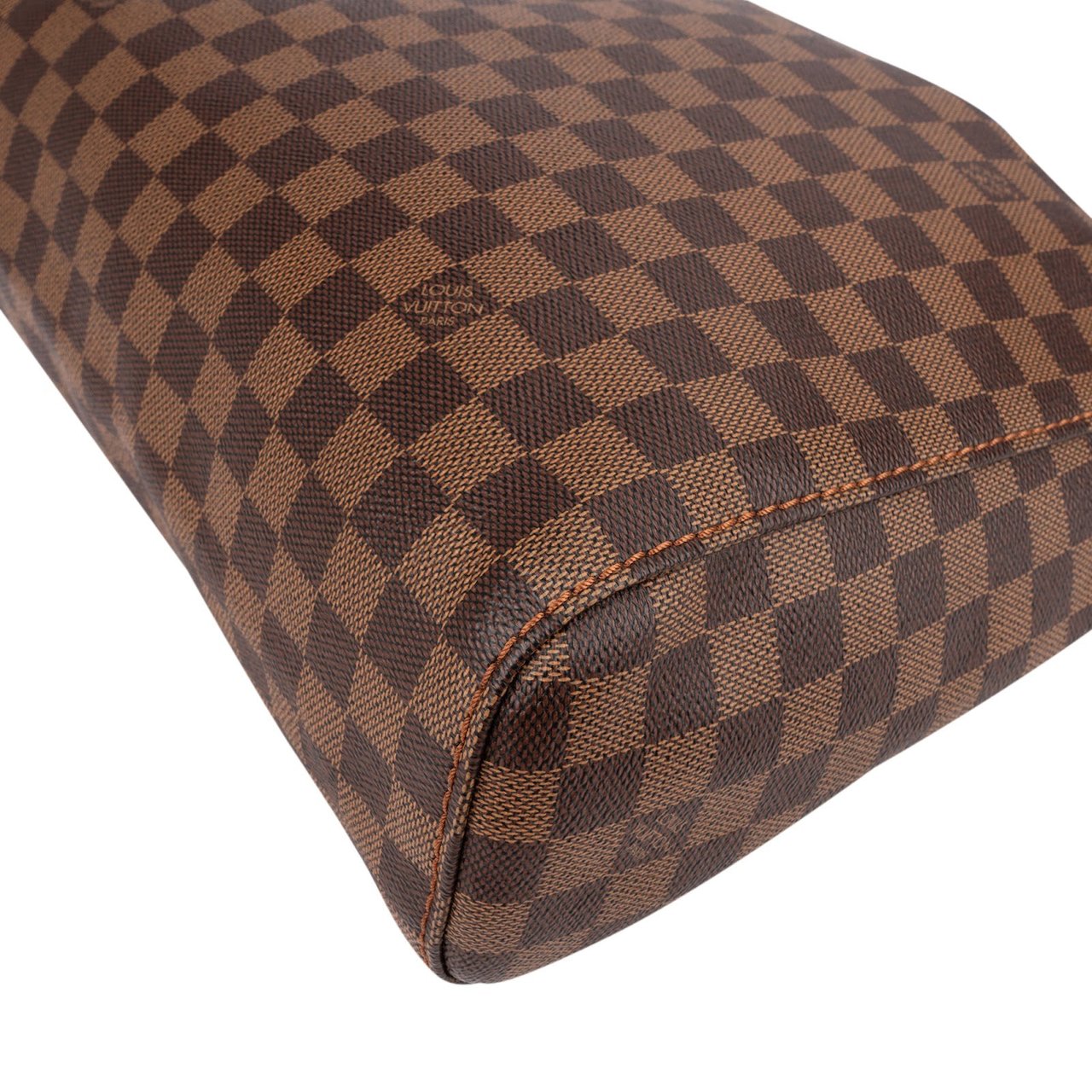 Louis Vuitton Monogram Damier Ebene Portobello PM Shoulder Bag Bruin