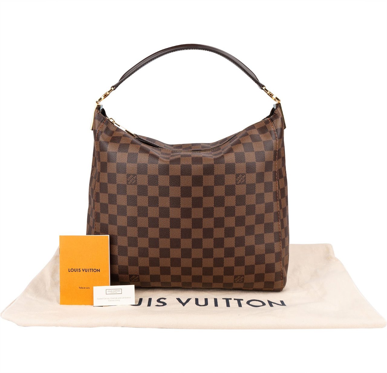 Louis Vuitton Monogram Damier Ebene Portobello PM Shoulder Bag Bruin