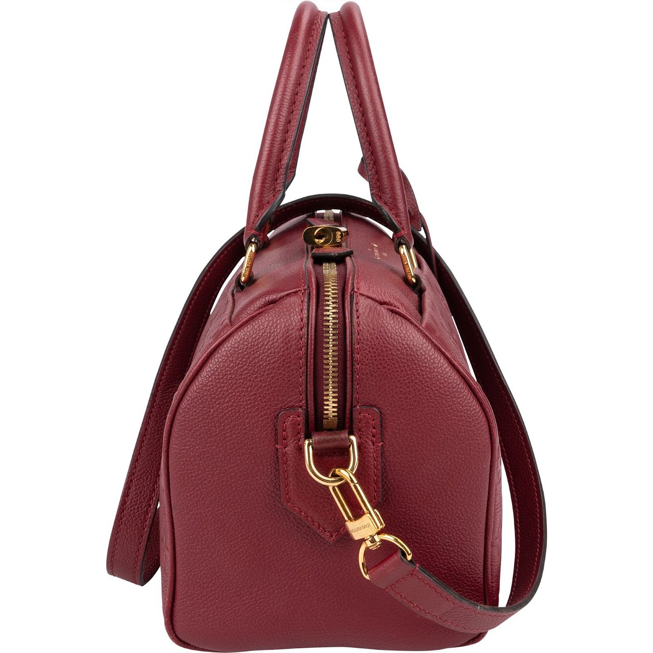 Louis Vuitton Monogram Empreinte Leather Speedy 25 Bandoulière Handbag Rood