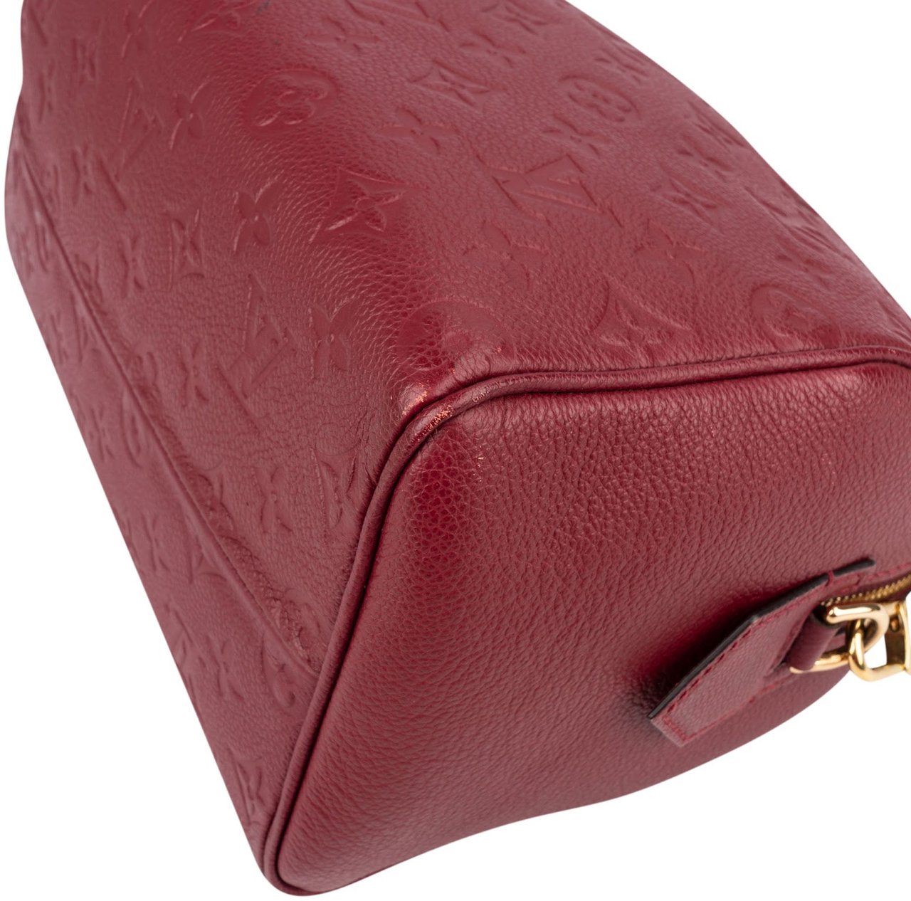 Louis Vuitton Monogram Empreinte Leather Speedy 25 Bandoulière Handbag Rood