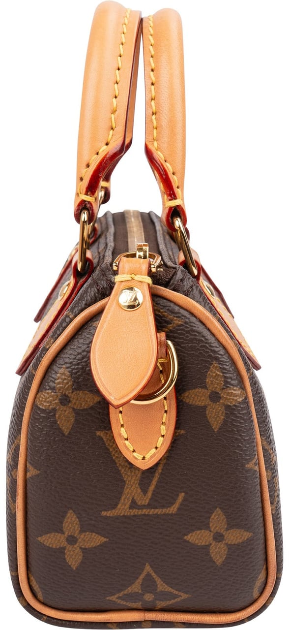 Louis Vuitton Monogram Canvas Nano Speedy Handbag Bruin