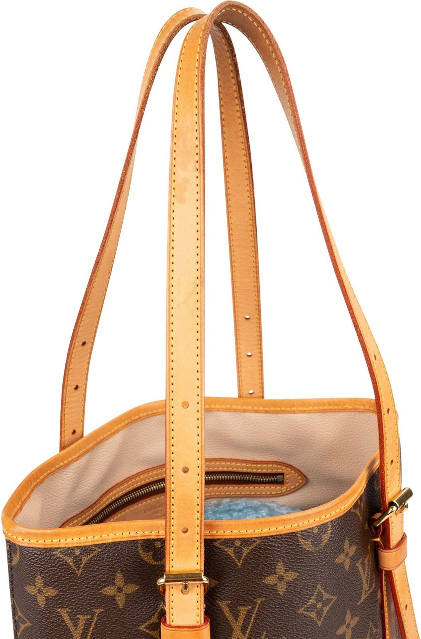 Louis Vuitton Monogram Canvas Bucket GM Shoulder Bag Bruin
