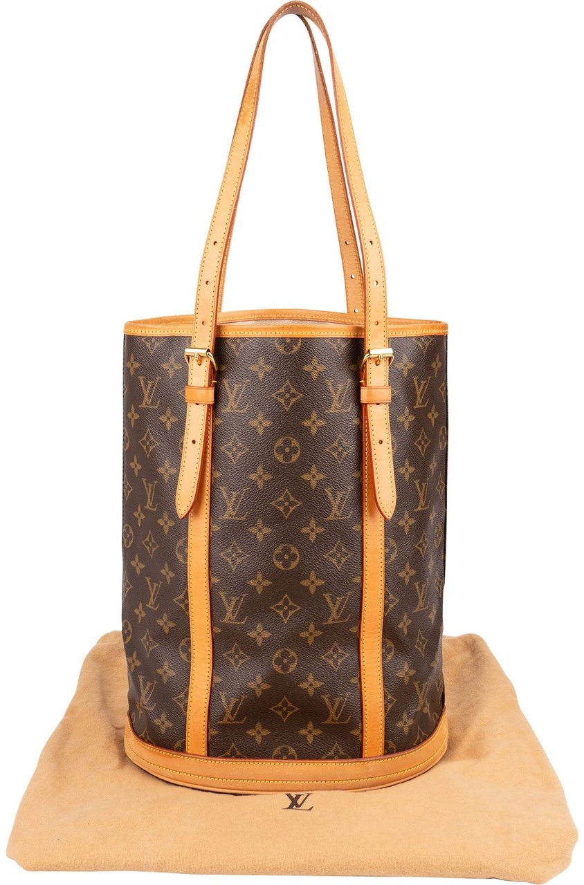 Louis Vuitton Monogram Canvas Bucket GM Shoulder Bag Bruin
