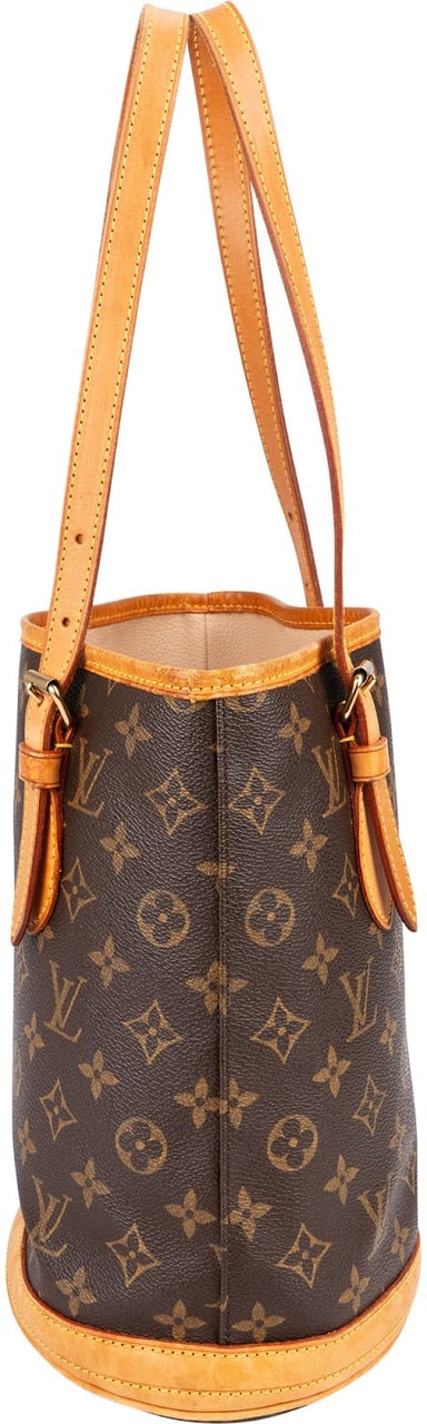 Louis Vuitton Monogram Canvas Bucket PM Shoulder Bag Bruin