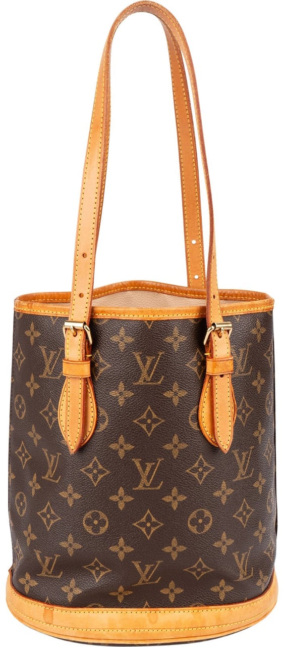 Louis Vuitton Monogram Canvas Bucket PM Shoulder Bag Bruin