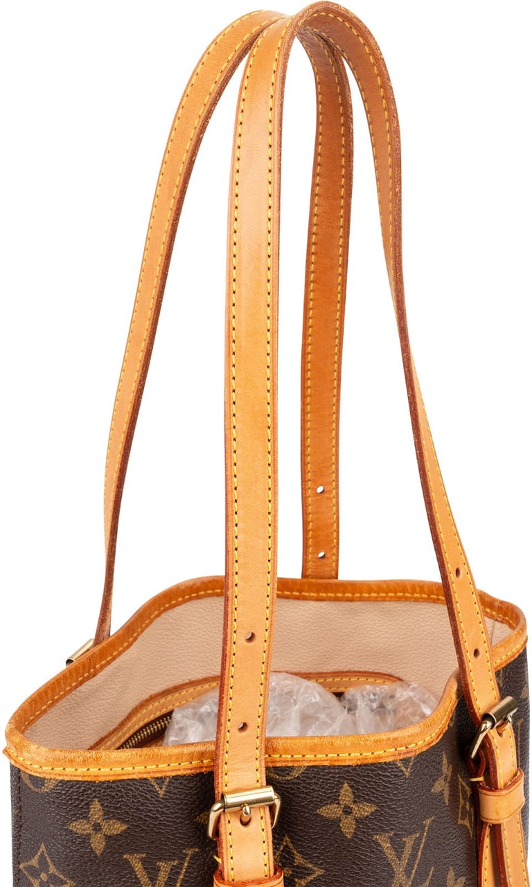 Louis Vuitton Monogram Canvas Bucket PM Shoulder Bag Bruin