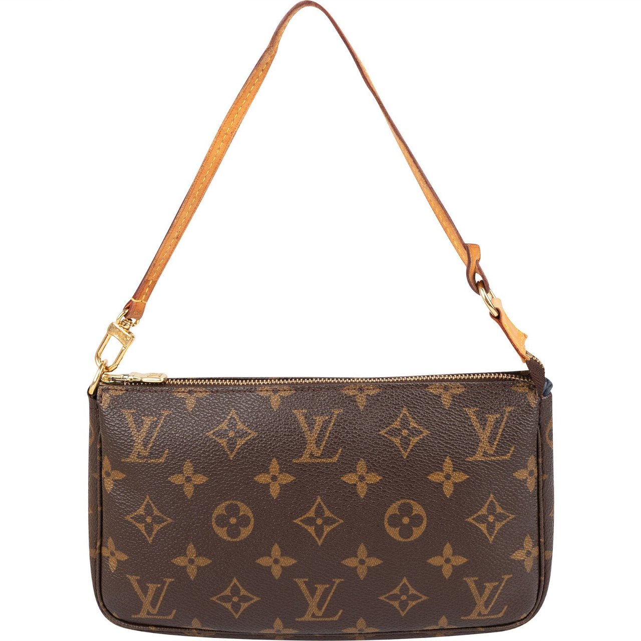 Louis Vuitton Monogram Canvas Pochette Accessoires Handbag Bruin