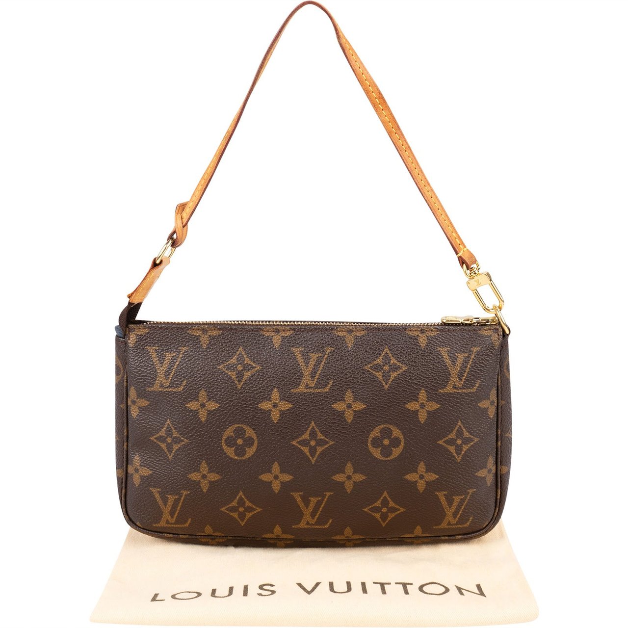 Louis Vuitton Monogram Canvas Pochette Accessoires Handbag Bruin