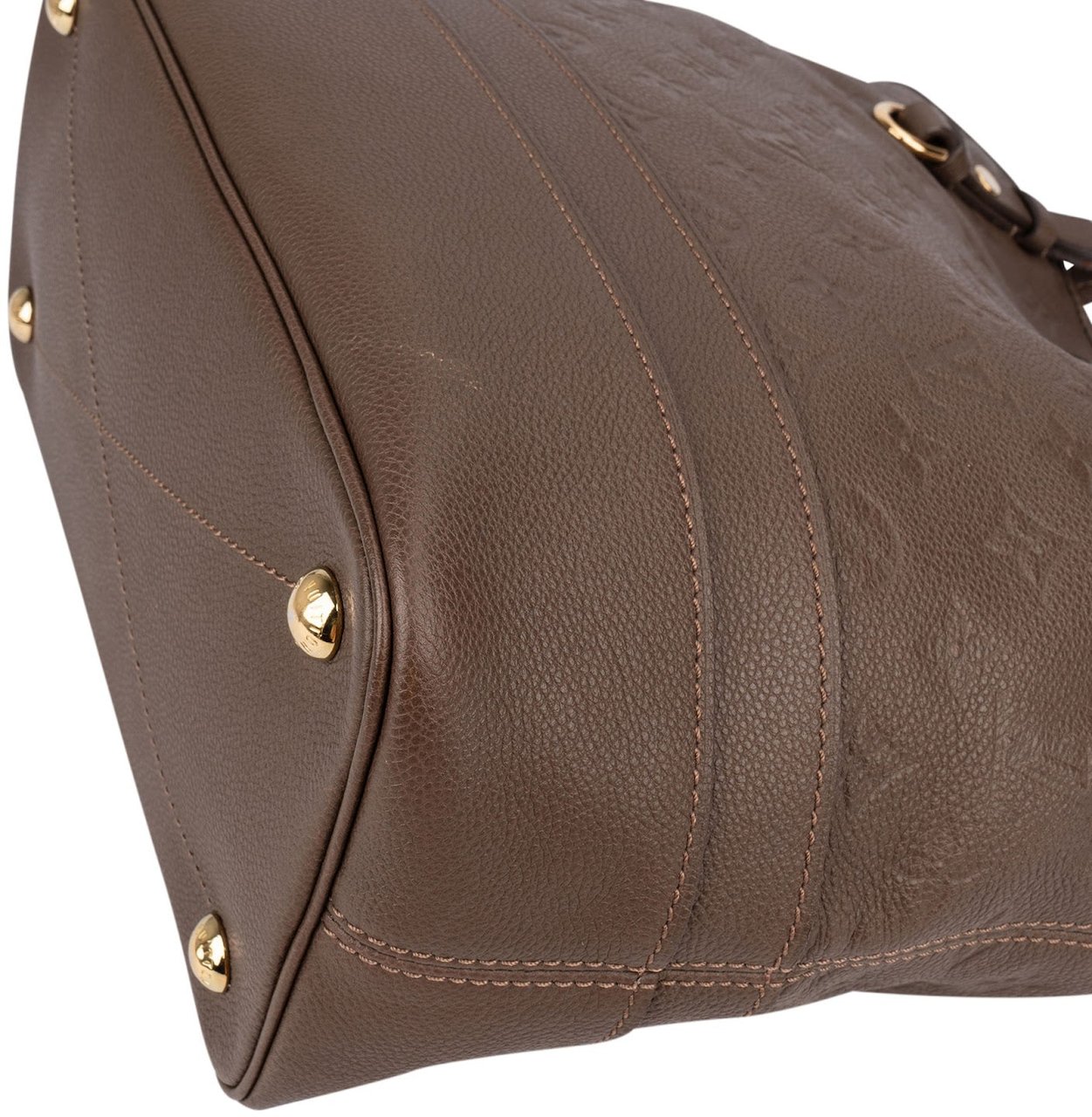 Louis Vuitton Leather Monogram Empreinte Citadine PM Shoulder Bag Bruin
