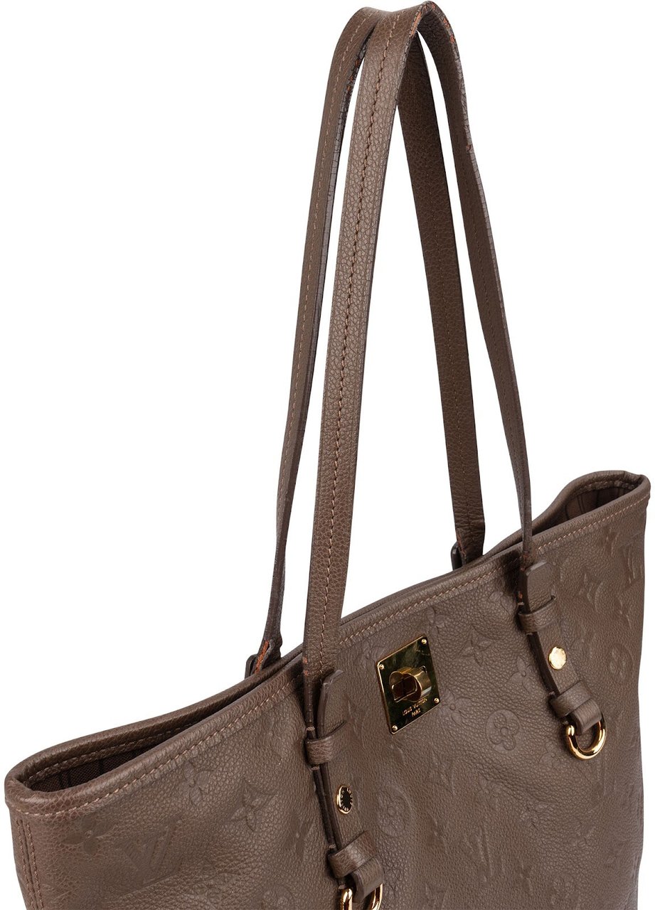 Louis Vuitton Leather Monogram Empreinte Citadine PM Shoulder Bag Bruin