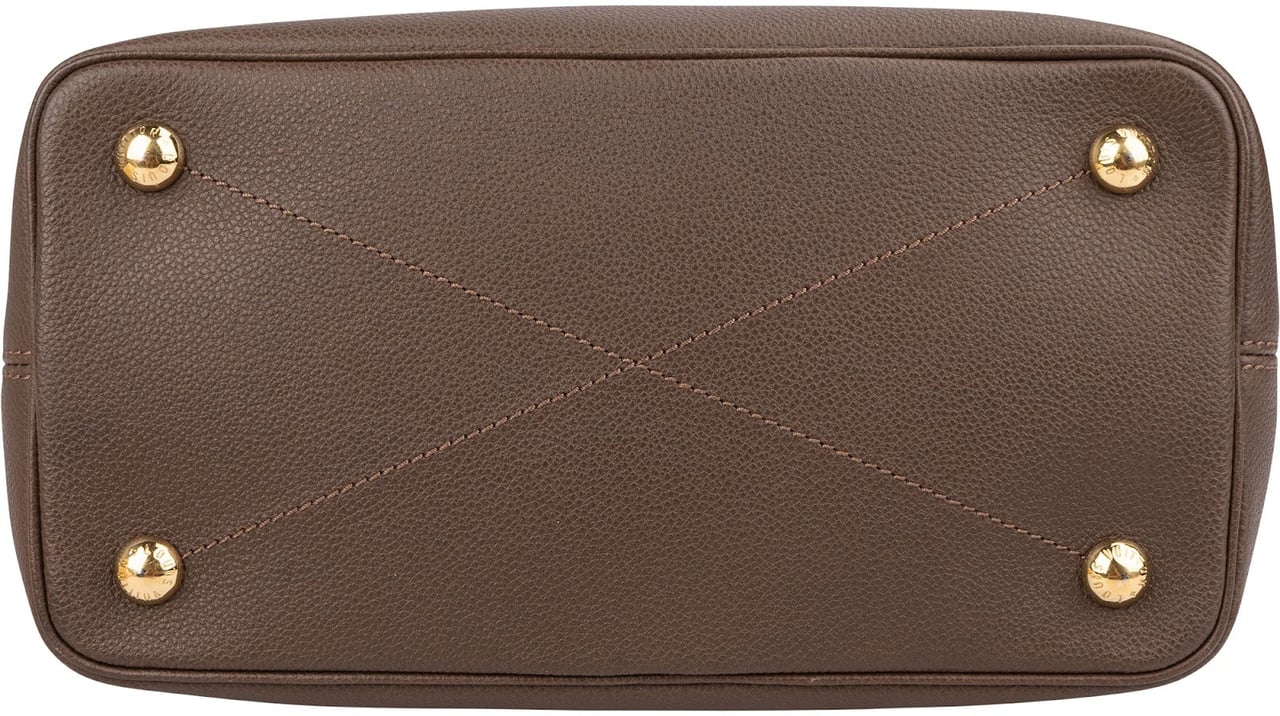 Louis Vuitton Leather Monogram Empreinte Citadine PM Shoulder Bag Bruin