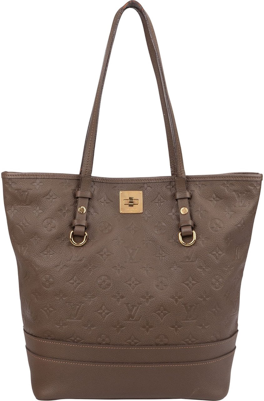 Louis Vuitton Leather Monogram Empreinte Citadine PM Shoulder Bag Bruin