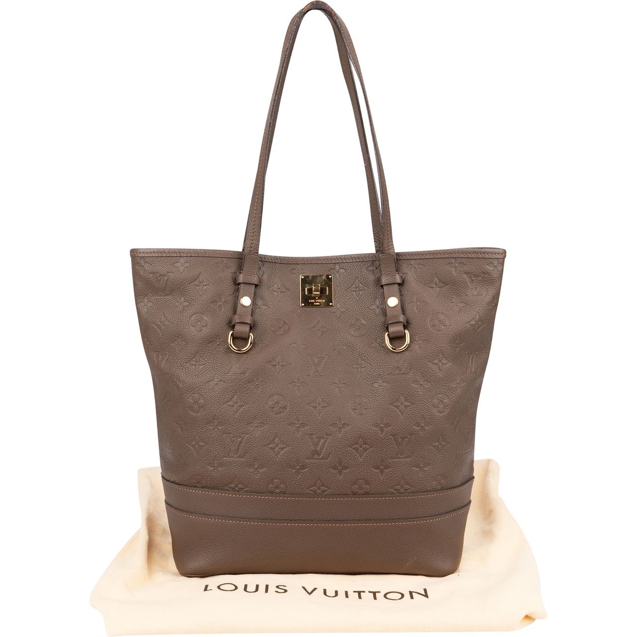 Louis Vuitton Leather Monogram Empreinte Citadine PM Shoulder Bag Bruin
