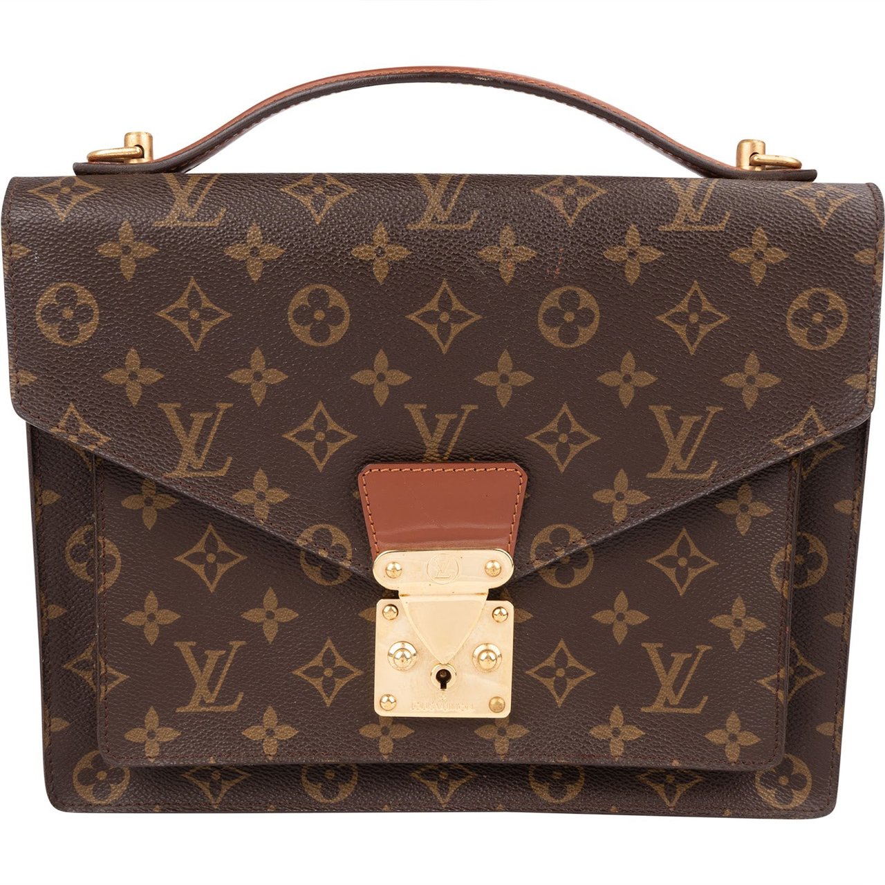 Louis Vuitton Monogram Canvas Monceau Handbag Bruin