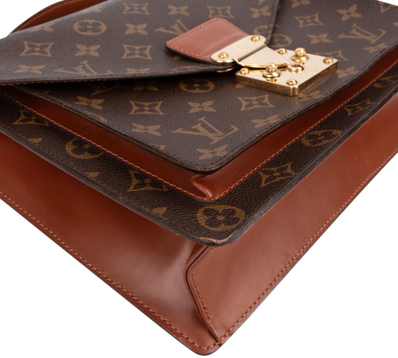 Louis Vuitton Monogram Canvas Monceau Handbag Bruin