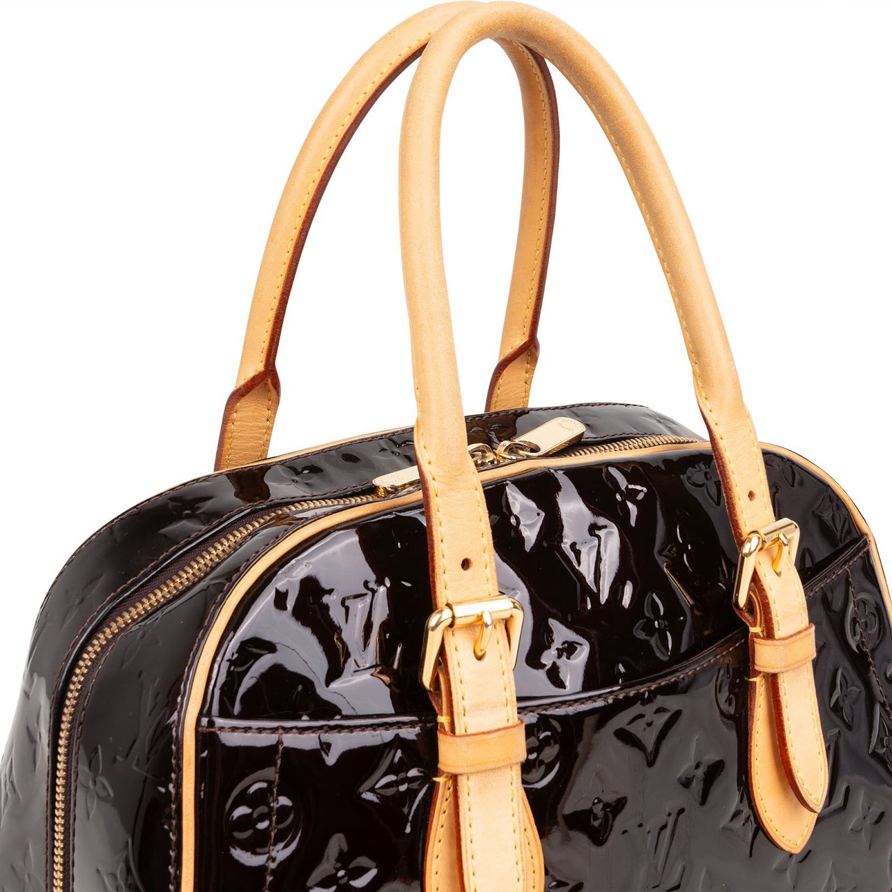 Louis Vuitton Monogram Vernis Leather Summit Drive Handbag Bruin