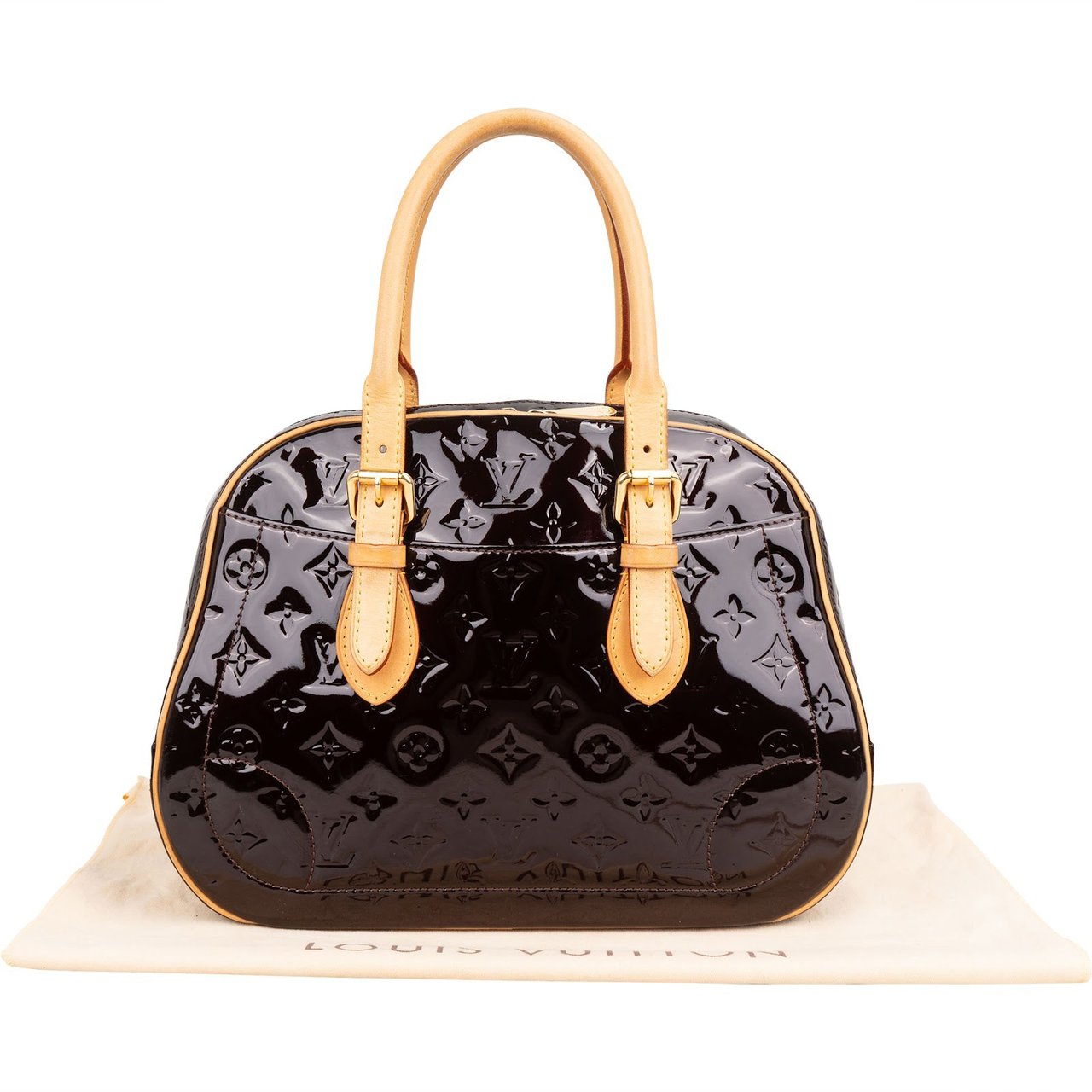 Louis Vuitton Monogram Vernis Leather Summit Drive Handbag Bruin