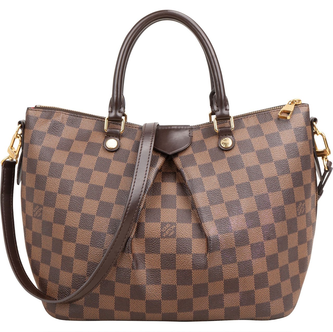 Louis Vuitton Monogram Damier Ebene Siena MM Handbag Bruin