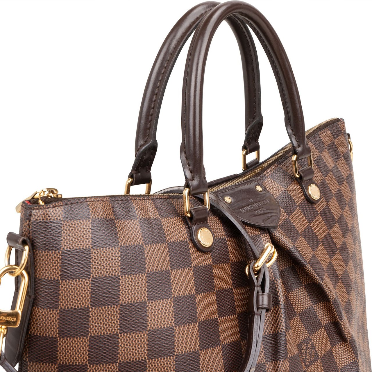 Louis Vuitton Monogram Damier Ebene Siena MM Handbag Bruin