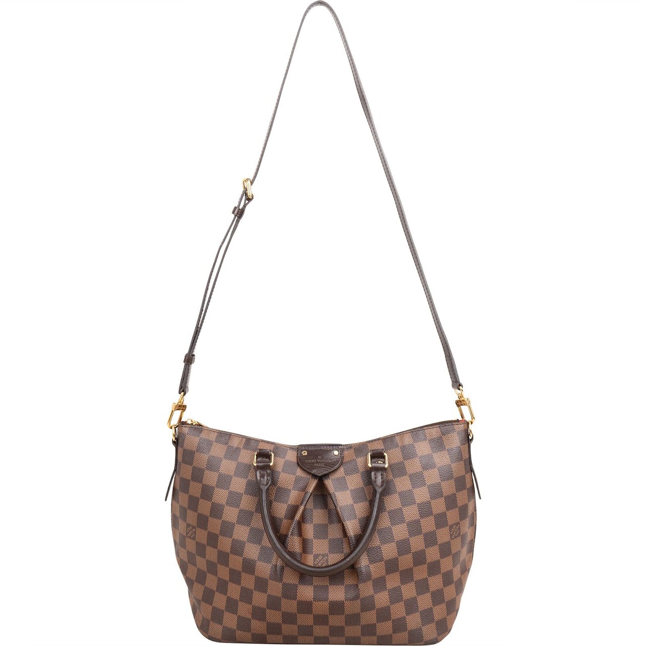 Louis Vuitton Monogram Damier Ebene Siena MM Handbag Bruin