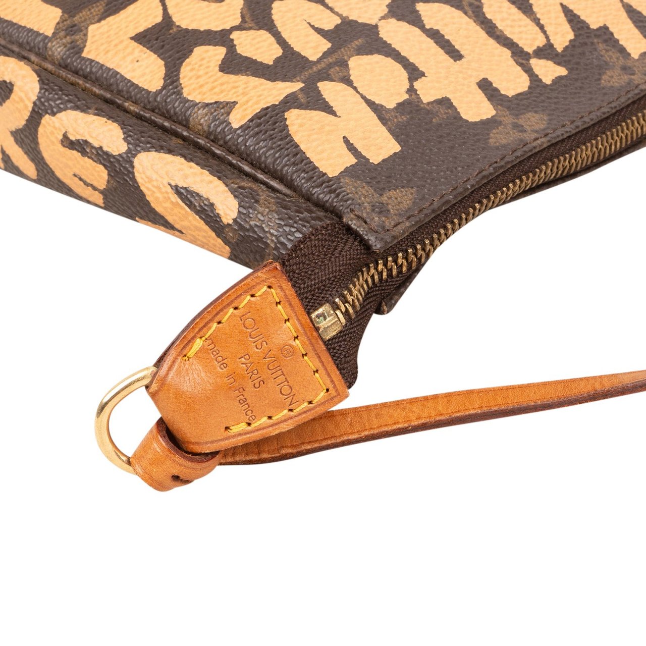 Louis Vuitton Limited Monogram Graffiti Pochette Accessoires Handbag Bruin