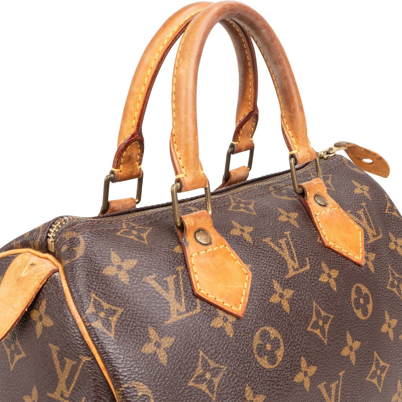 Louis Vuitton Monogram Canvas Speedy 25 Handbag Bruin