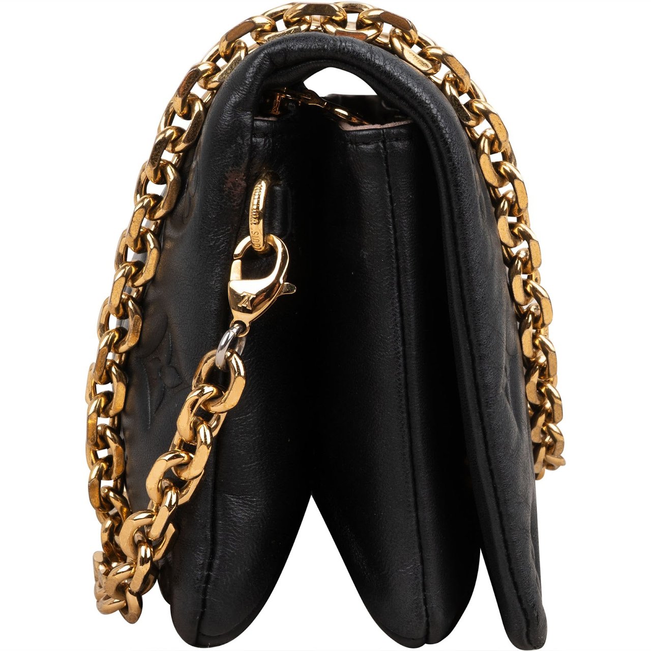 Louis Vuitton Bubblegram Monogram Lambskin Coussin Pochette Accessoires Crossbody Bag M80742 Zwart