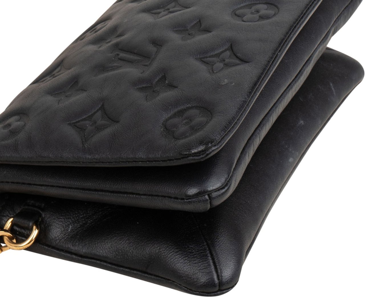 Louis Vuitton Bubblegram Monogram Lambskin Coussin Pochette Accessoires Crossbody Bag M80742 Zwart