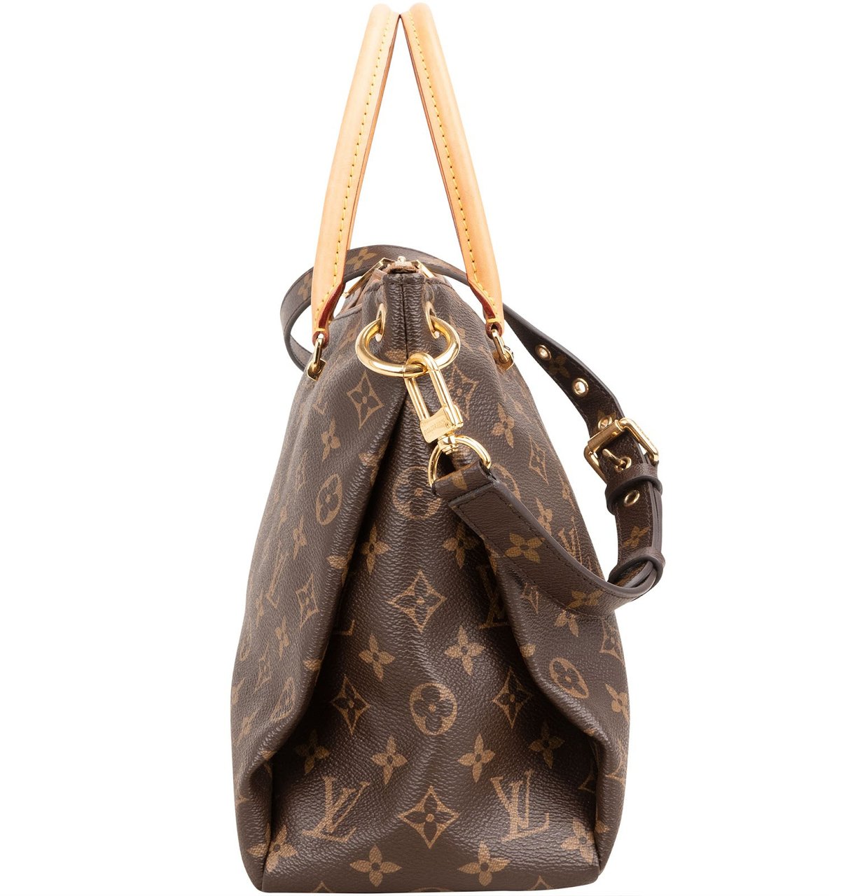 Louis Vuitton Monogram Canvas Pallas MM Handbag Bruin