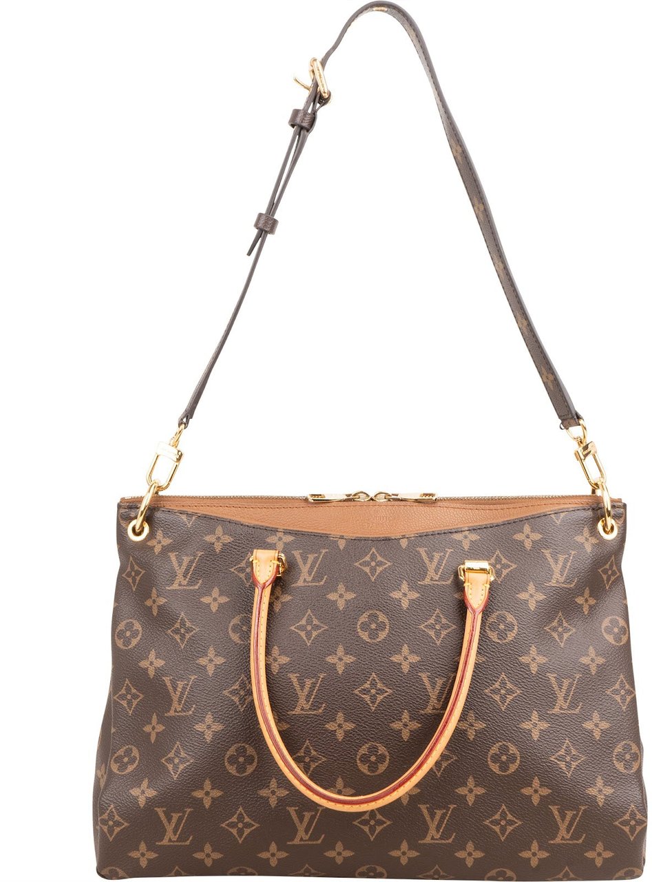 Louis Vuitton Monogram Canvas Pallas MM Handbag Bruin