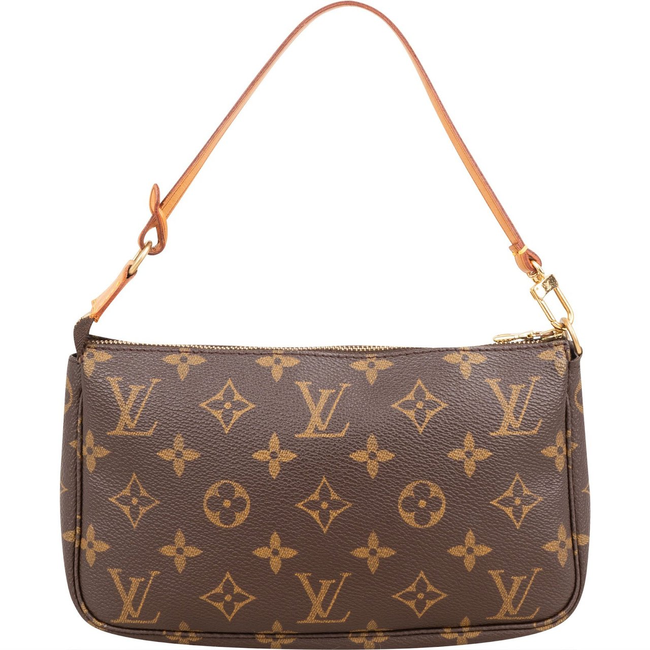 Louis Vuitton Monogram Canvas Pochette Accessoires Handbag Bruin
