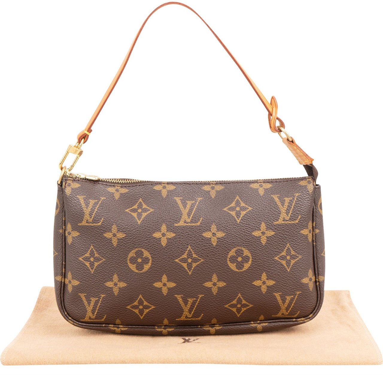 Louis Vuitton Monogram Canvas Pochette Accessoires Handbag Bruin