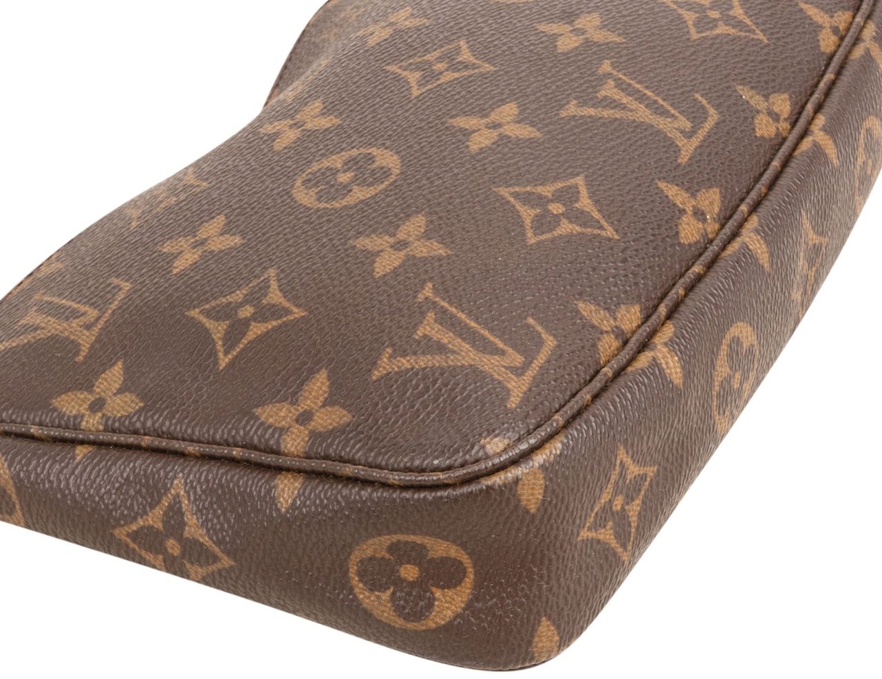 Louis Vuitton Monogram Canvas Pochette Accessoires Handbag Bruin