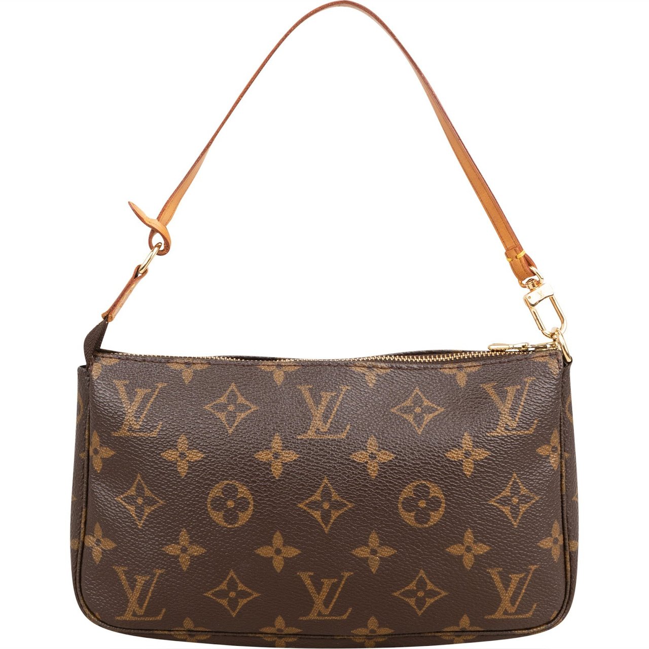 Louis Vuitton Monogram Canvas Pochette Accessoires Handbag Bruin