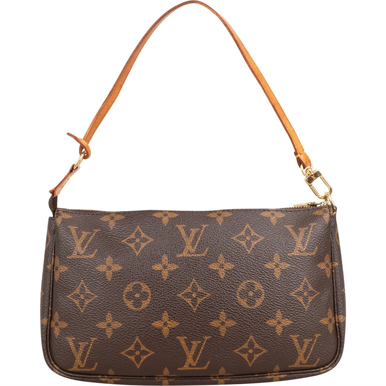 Louis Vuitton Monogram Canvas Pochette Accessoires Handbag Bruin