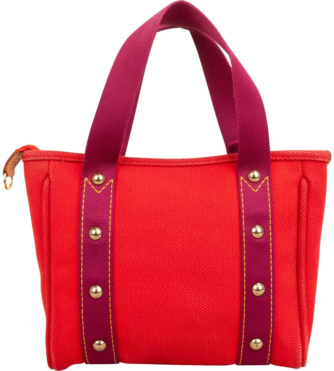 Louis Vuitton Rouge Cotton Antigua Cabas PM Handbag Rood