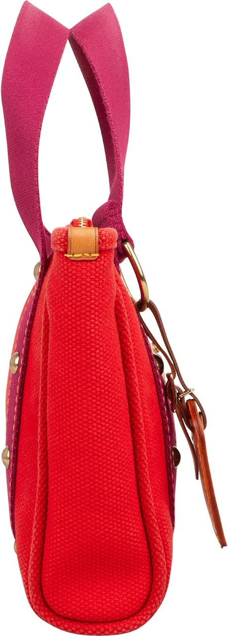 Louis Vuitton Rouge Cotton Antigua Cabas PM Handbag Rood