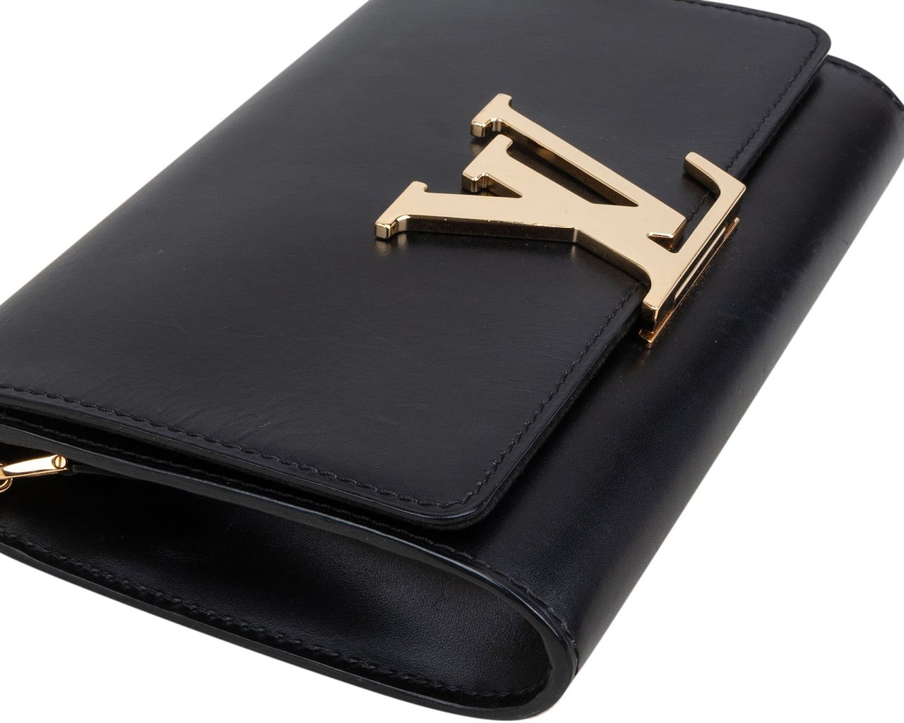 Louis Vuitton Boxcalf Twist Pochette Louise Crossbody Bag Zwart