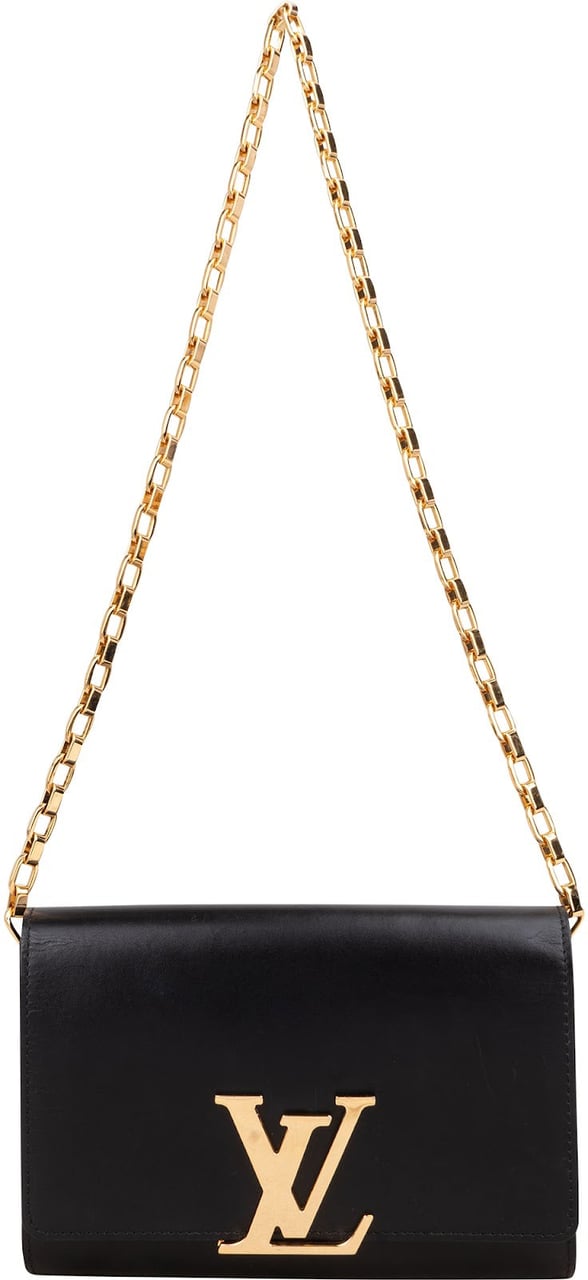 Louis Vuitton Boxcalf Twist Pochette Louise Crossbody Bag Zwart
