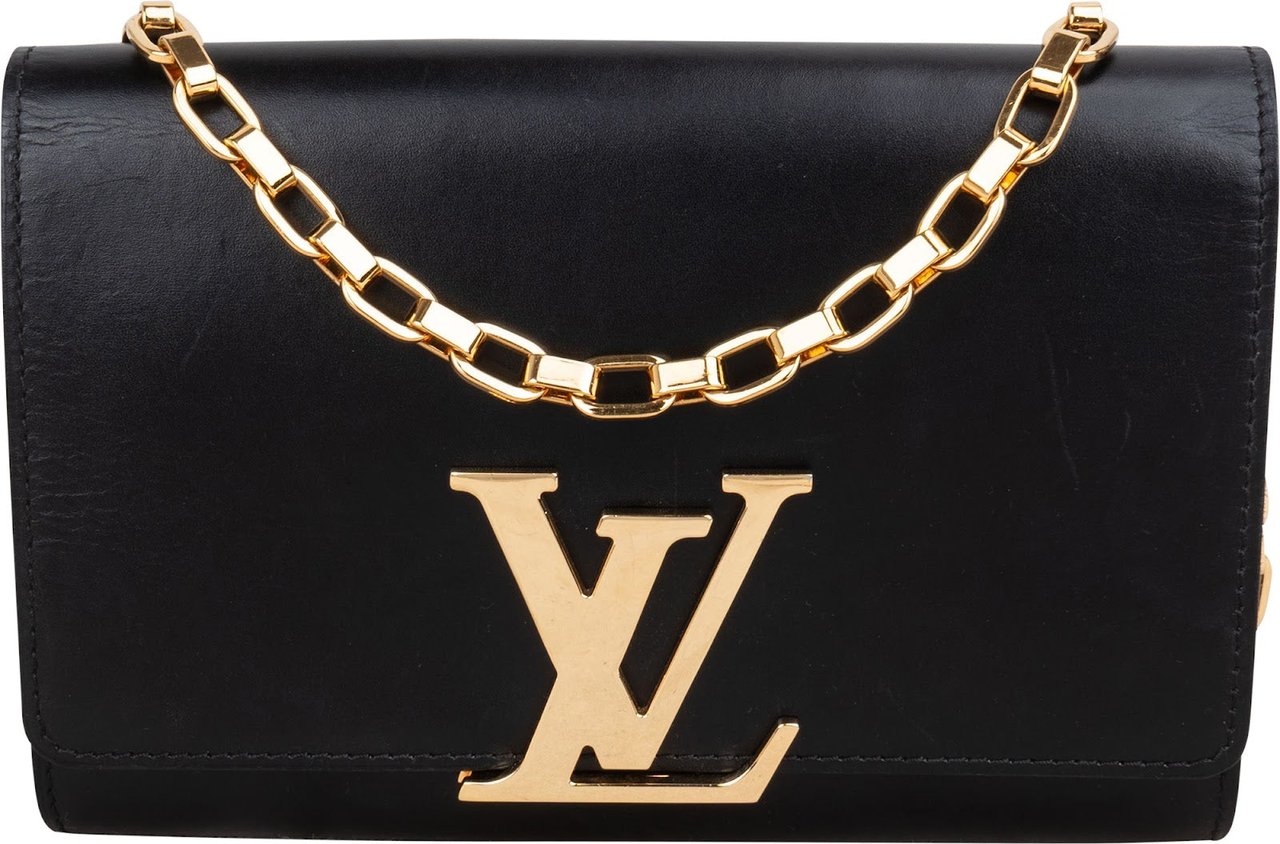 Louis Vuitton Boxcalf Twist Pochette Louise Crossbody Bag Zwart